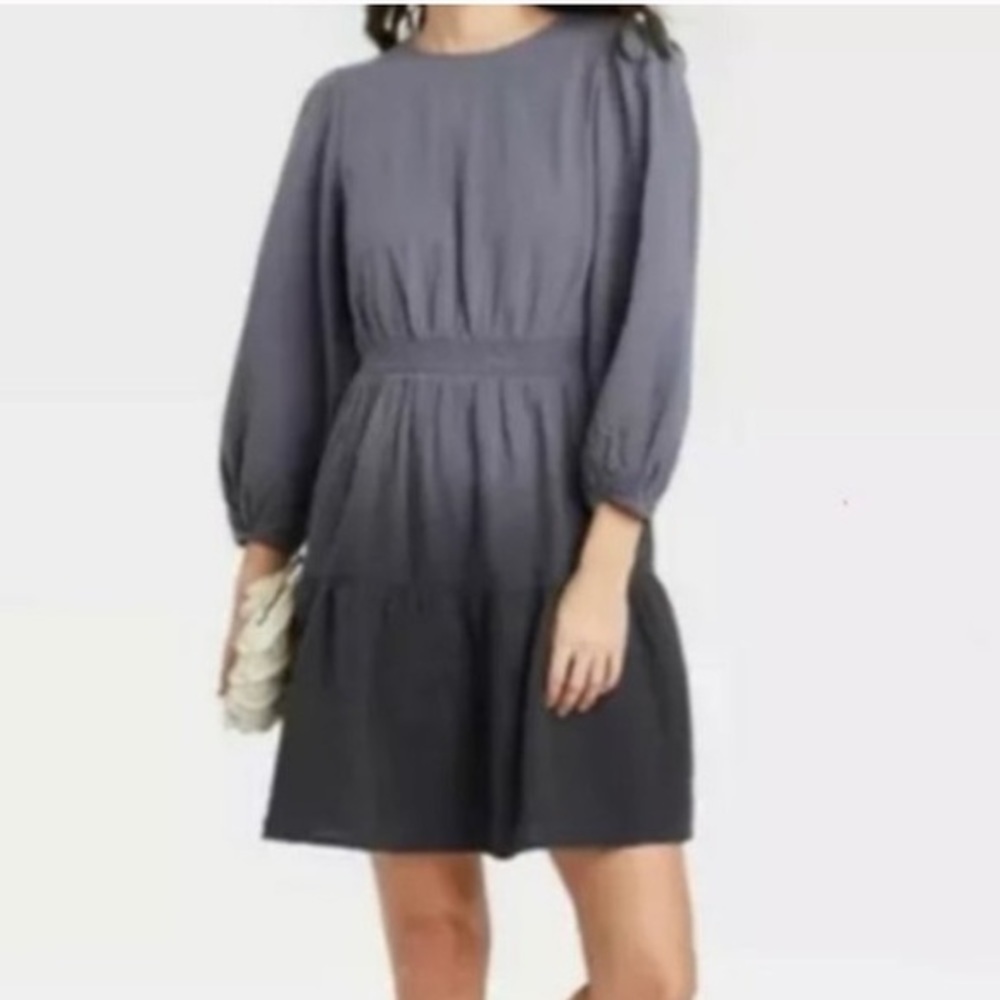 Universal Thread Women's Tie Dye Ombre Tiered Pocket Dress‎